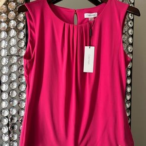 Calvin Klein Fuchsia Sleeveless Blouse